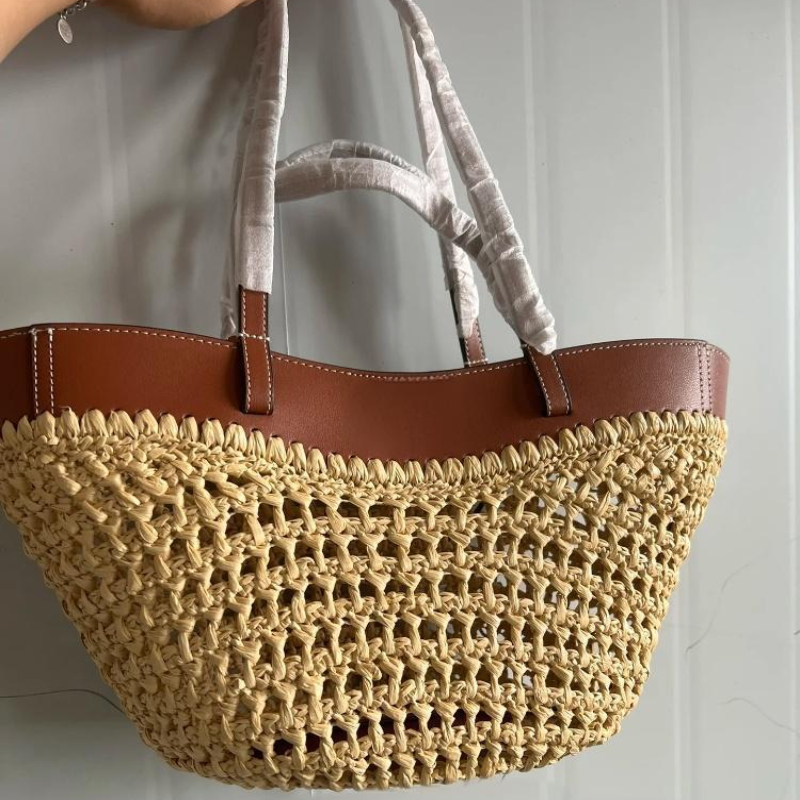 Crochet Bag Raffia - Borsa da spiaggia in tessuto cavo