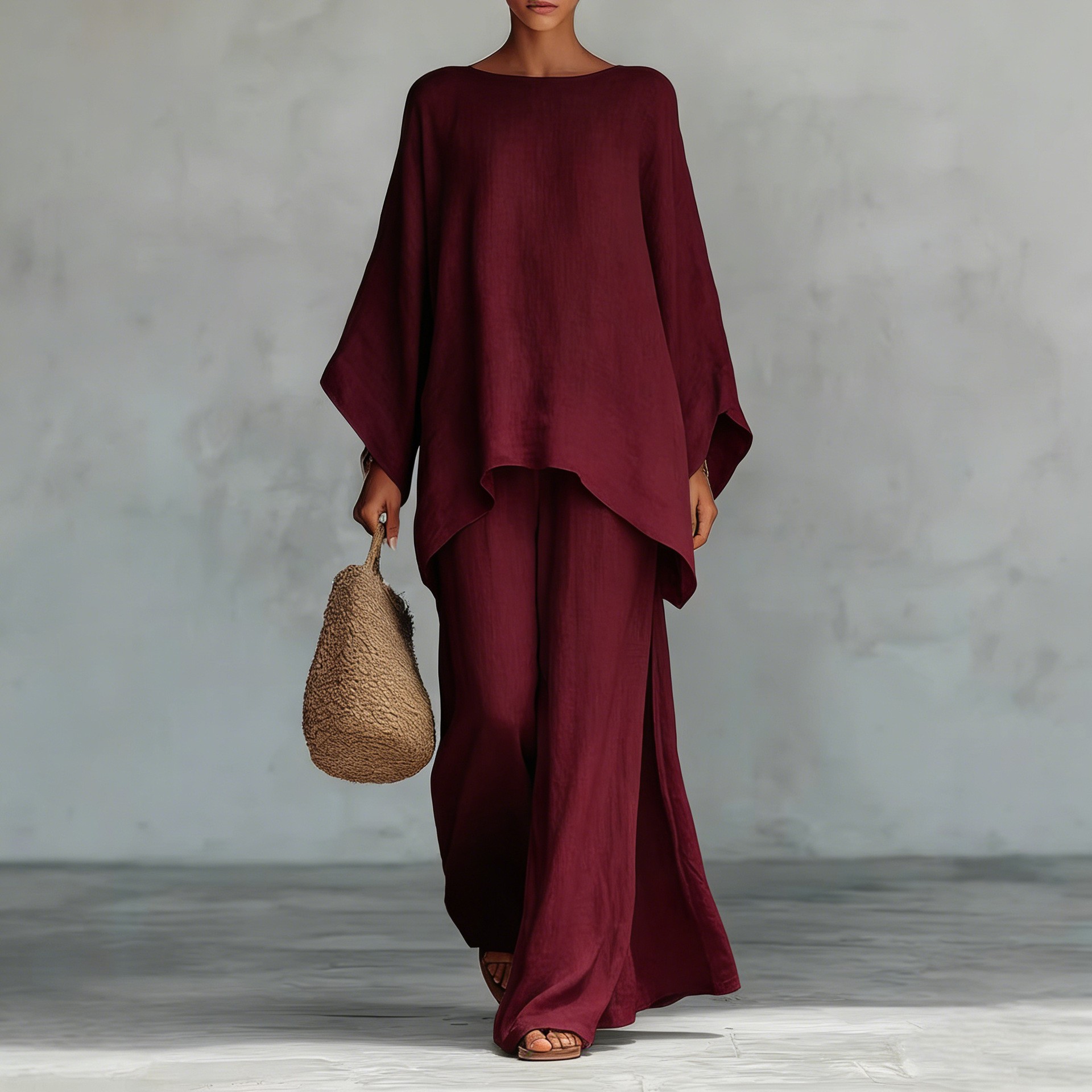 Linen Pant Wide - Nuovo Modello Europeo e Americano 2026: