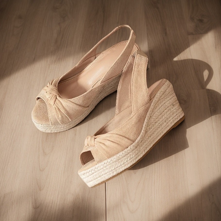 LIHUAMAO Sandali con zeppa bei - Wedge Espadrille Women recensione e prezzo