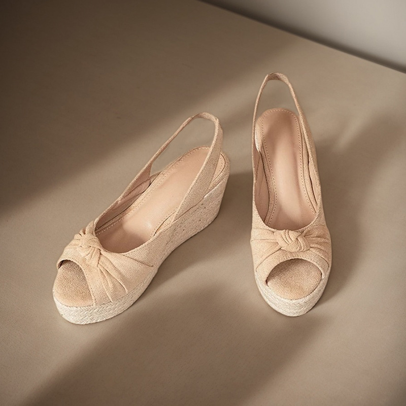 LIHUAMAO Sandali con zeppa bei - Wedge Espadrille Women recensione e prezzo