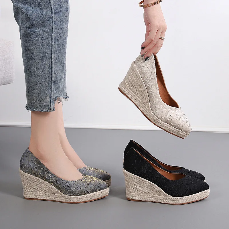 Scarpe con zeppa e plateau con - Wedge Espadrille Women recensione e prezzo