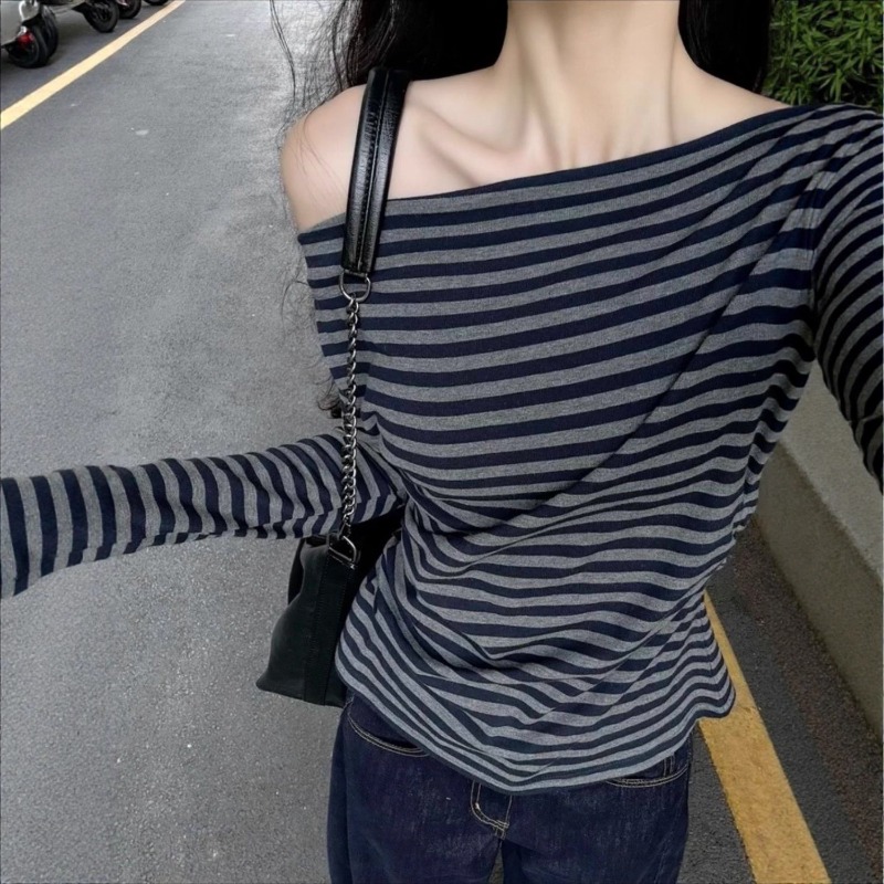 Top Vintage a Righe con Spalle - Blouse Off Shoulder recensione e prezzo