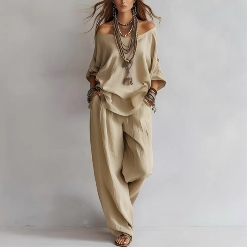 Completo da donna due pezzi co - Linen Pant Wide recensione e prezzo