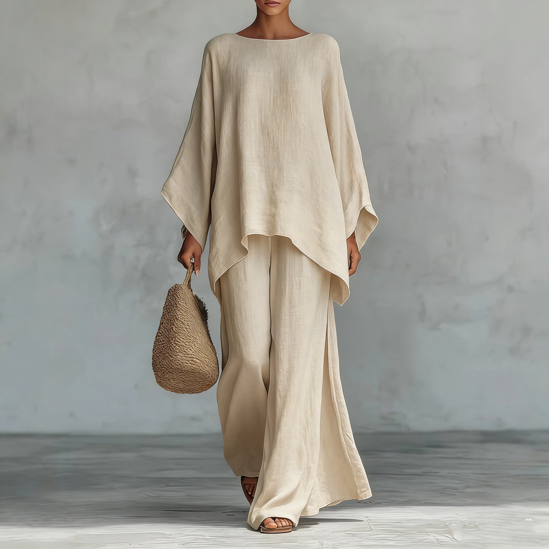 Nuovo Modello Europeo e Americ - Linen Pant Wide recensione e prezzo