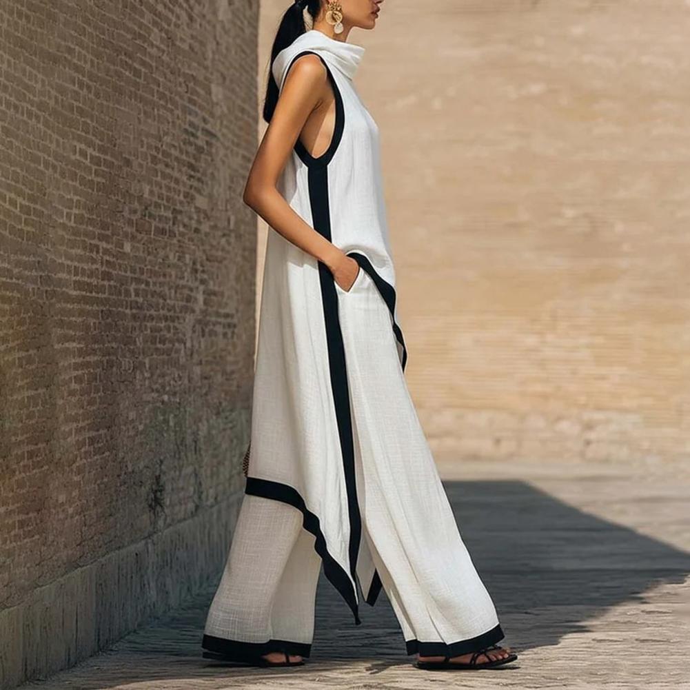 Completo Due Pezzi da Donna in - Linen Pant Wide recensione e prezzo